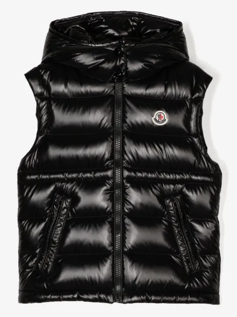 Moncler Enfant logo-patch hooded padded gilet
