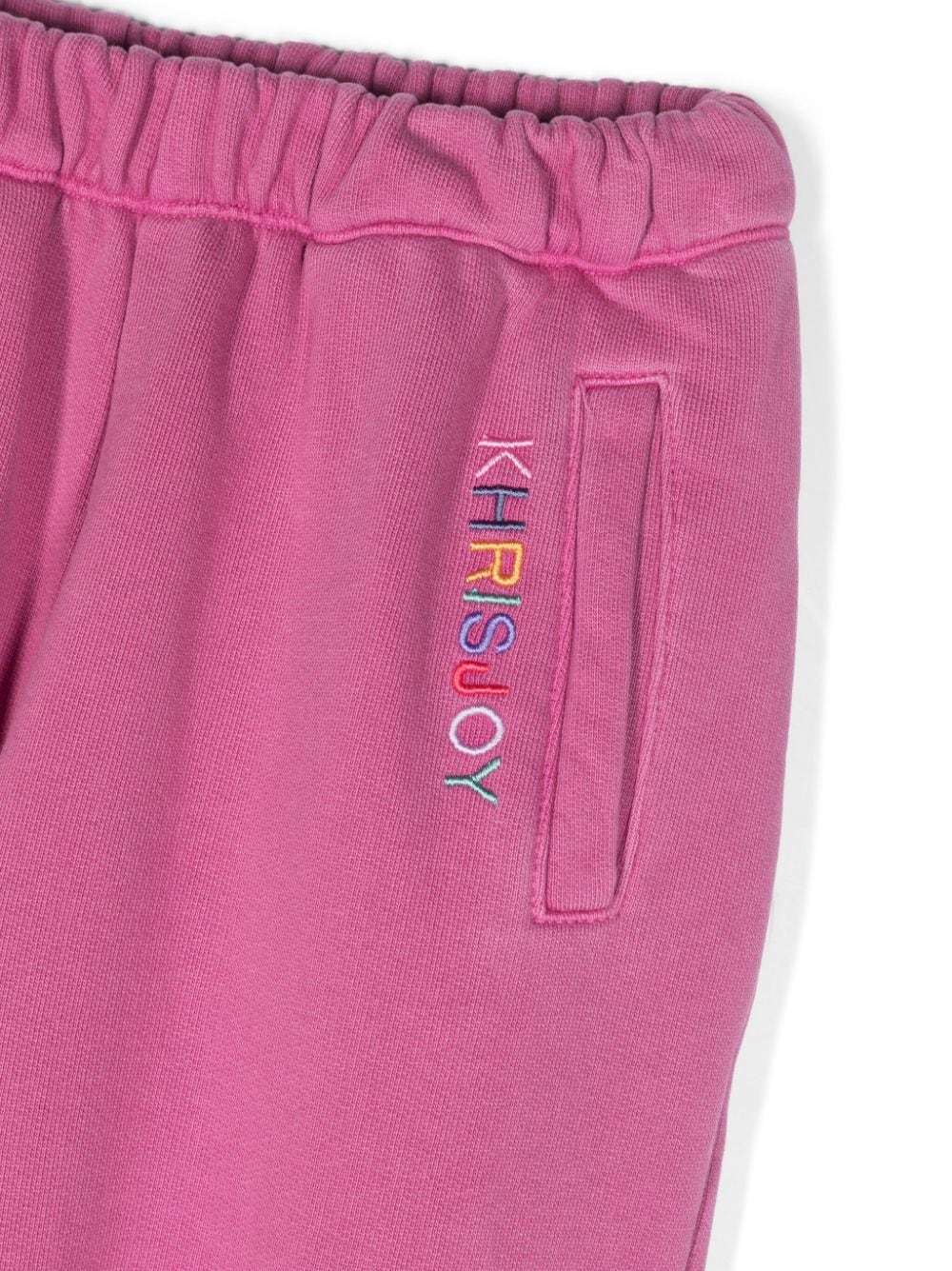 Khrisjoy Kids Trainingsbroek met geborduurd logo Roze