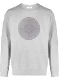 Stone Island logo-embroidered cotton sweatshirt - Grey