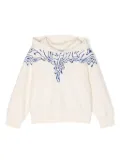 Marcelo Burlon County Of Milan Kids Fluid Wings cotton hoodie - White