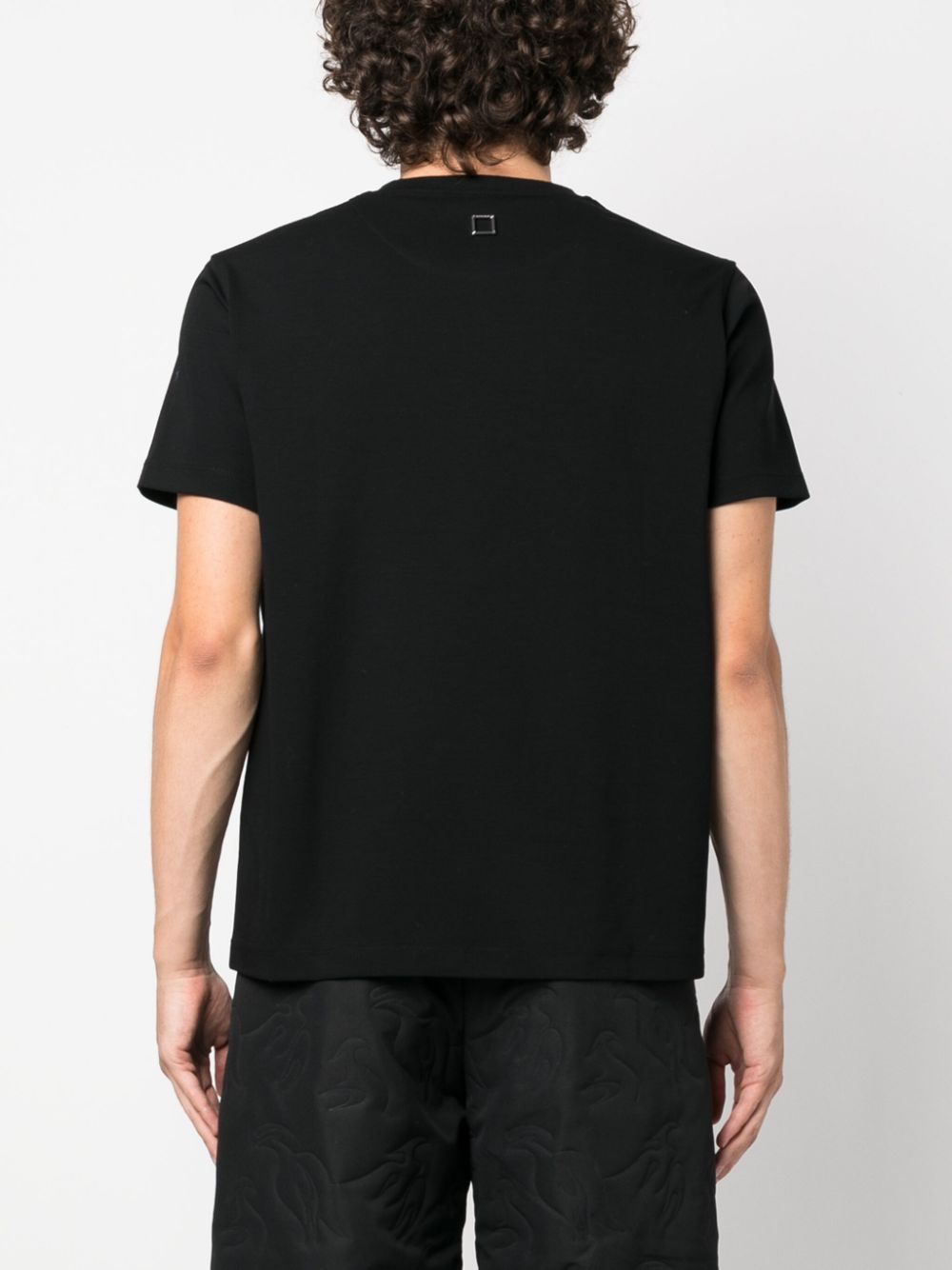 Shop Wooyoungmi Logo-print Cotton T-shirt In Black