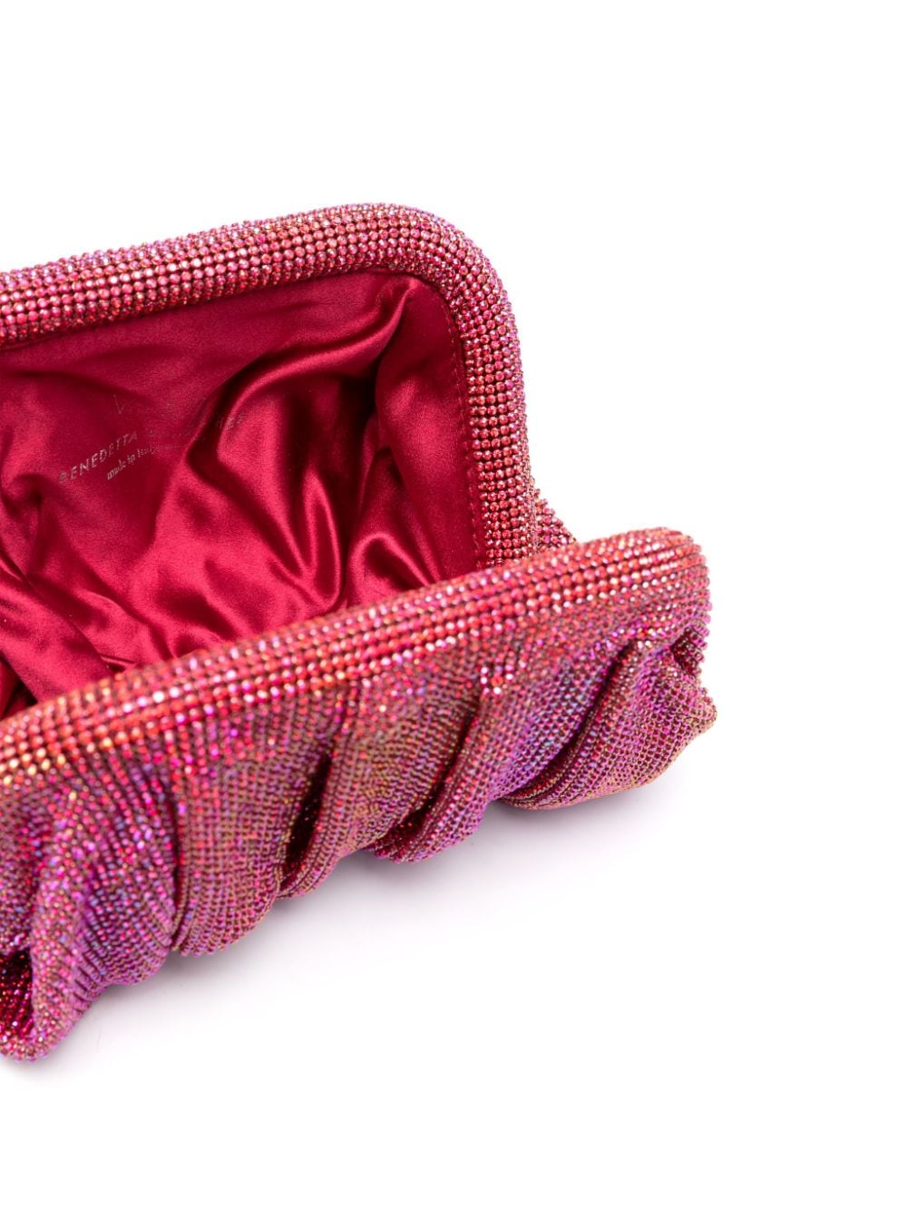 Shop Benedetta Bruzziches Venus La Petite Rhinestone-embellished Clutch Bag In Red