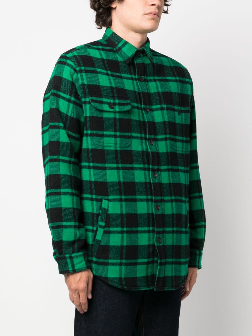Shop Polo Ralph Lauren Flannel Checked Shirt In Green