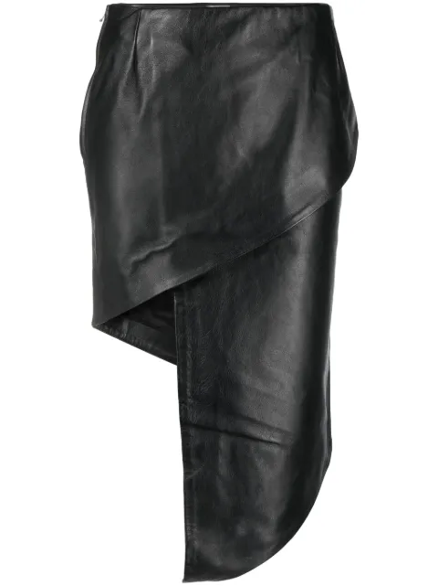 VETEMENTS asymmetric leather miniskirt