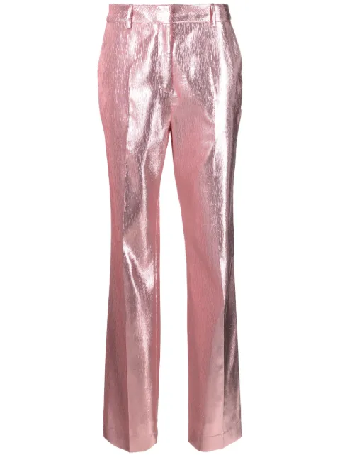 Rabanne pantalones de vestir con efecto metalizado 