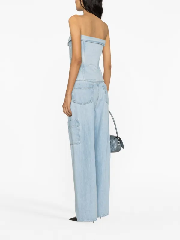 Dion Lee ストラップレス デニムトップ | ブルー | FARFETCH JP