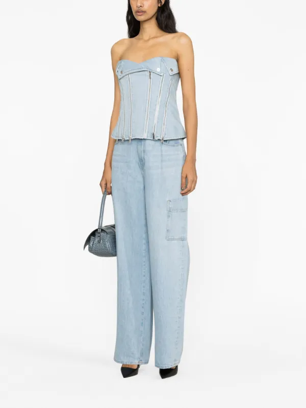 Dion Lee ストラップレス デニムトップ | ブルー | FARFETCH JP