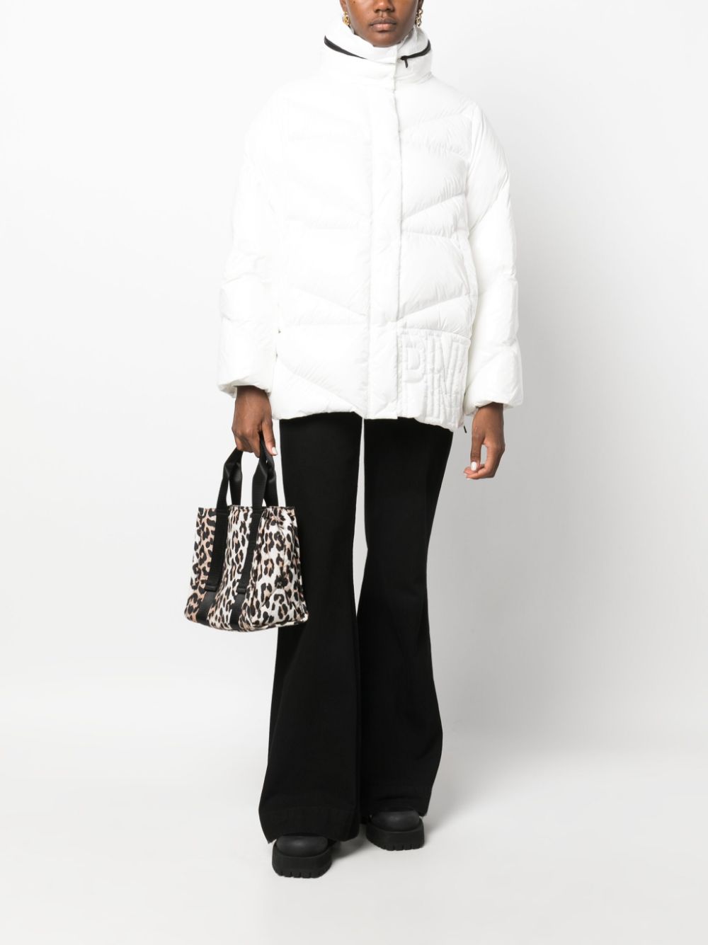 PINKO geometric quilted jacket - Wit