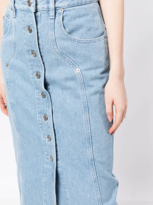 【Marant Etoile】 Vandyデニムミディスカート MARANT ÉTOILE Vandy デニムスカート | ブルー | FARFETCH JP