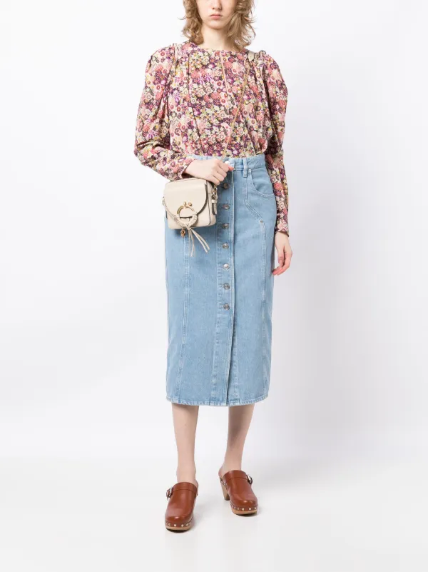 ☆MARANT ETOILE☆ボタンフロントデニムロングスカート・Vandy♪ MARANT ÉTOILE Vandy デニムスカート | ブルー | FARFETCH JP