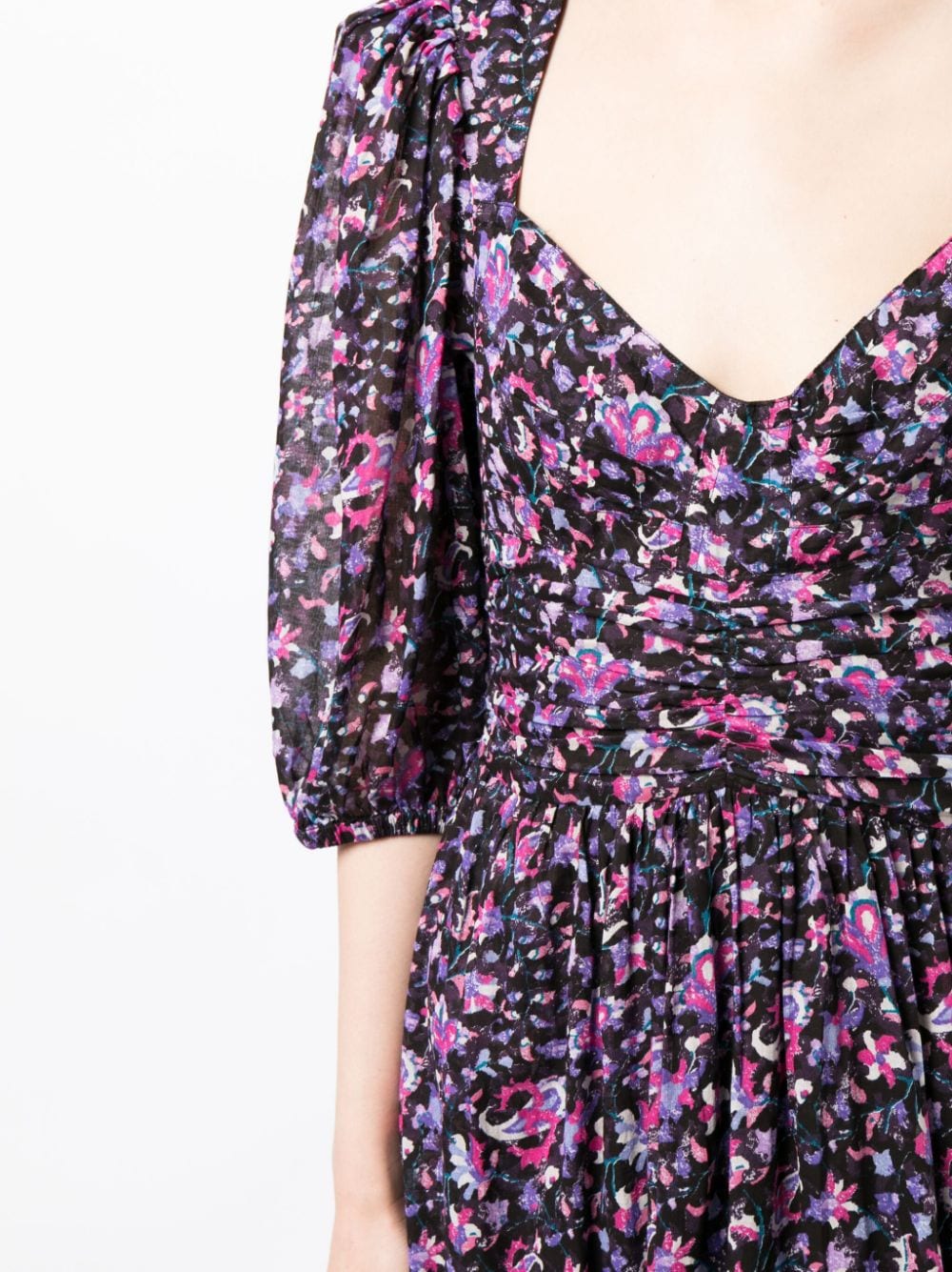 MARANT ÉTOILE Midi-jurk met bloemenprint Veelkleurig