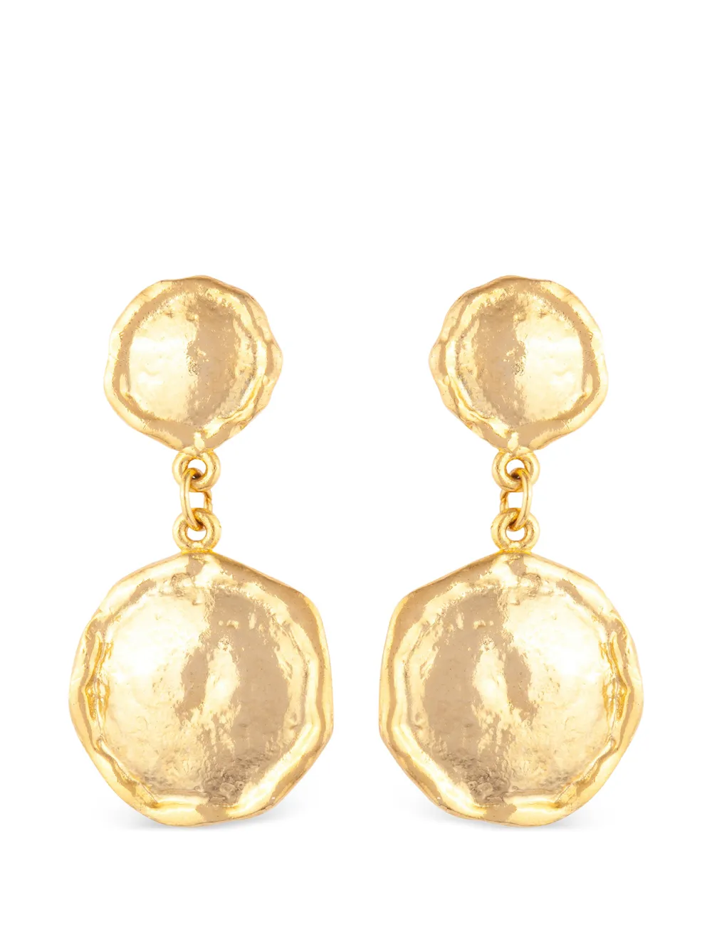 Susan Caplan Vintage 1980s gold-plated drop earrings - Oro