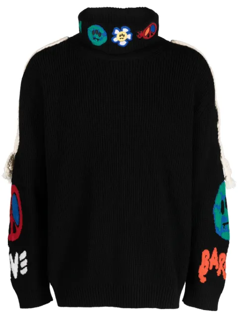 BARROW logo-embroidered wool-blend jumper