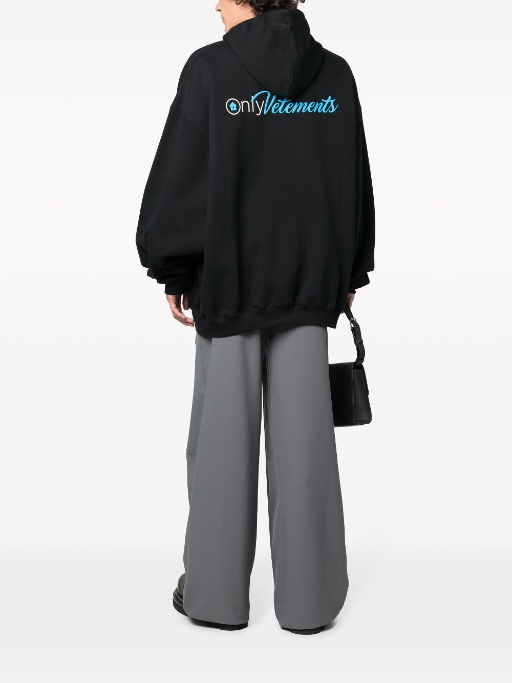 VETEMENTS Hoodie met logoprint - Zwart