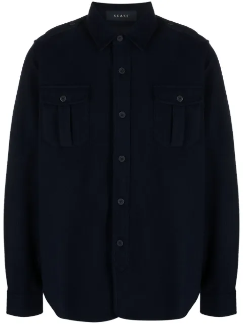 Sease virgin wool-blend shirt jacket
