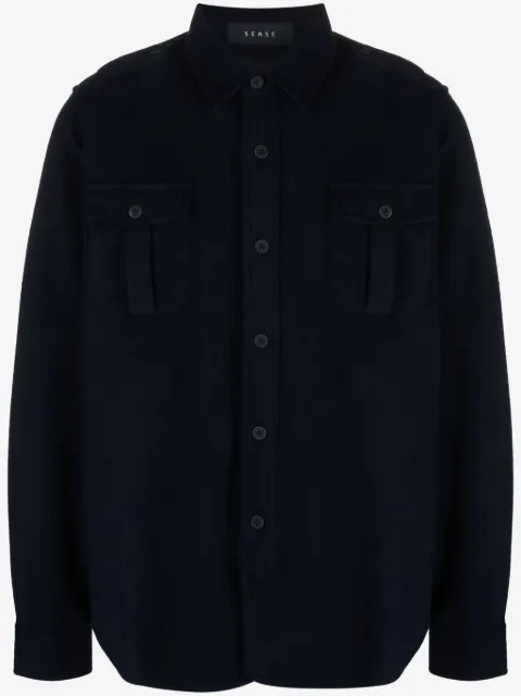 Sease virgin wool-blend shirt jacket