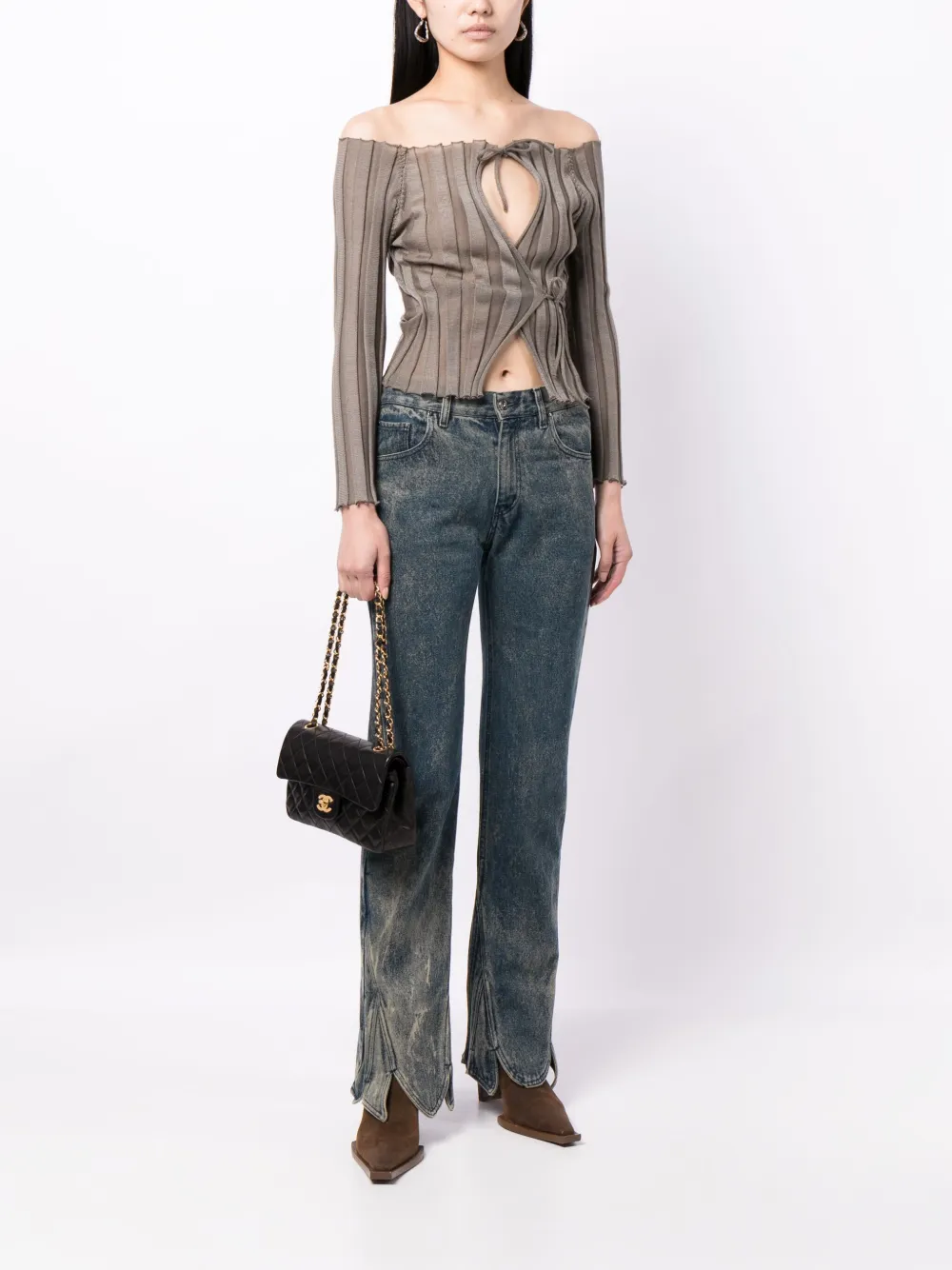 CHANEL Pre-Owned Double Flap schoudertas - Bruin