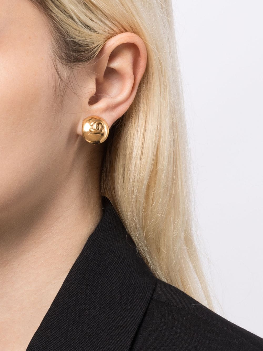 Image 2 of CHANEL Pre-Owned CC clip-on earrings