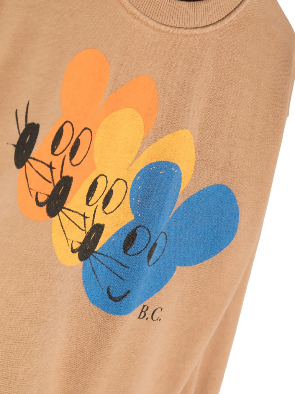 Bobo Choses Mouse-print Cotton Sweatshirt In Brown