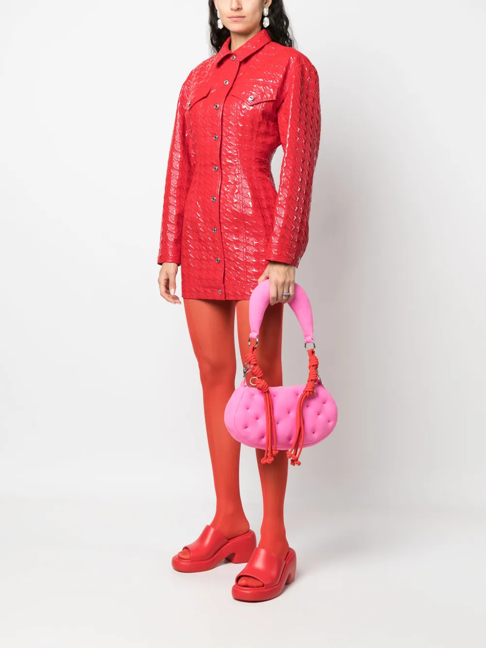 Marshall Columbia mini Moonflower quilted-finish tote bag - Roze