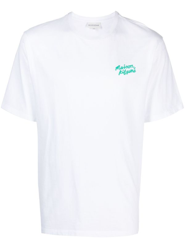 Maison Kitsuné logo-embroidered Cotton T-shirt - Farfetch