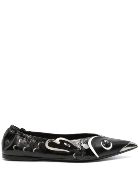 PUCCI Pucci Me leather ballerina shoes