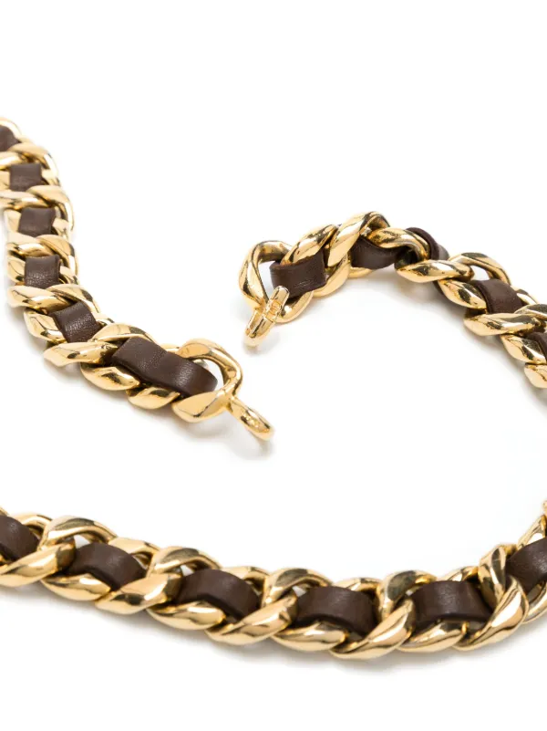 farfetch chanel link belt