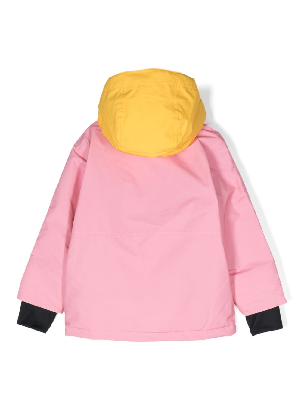 Stella McCartney Kids colour-block logo-print hooded jacket - Wit