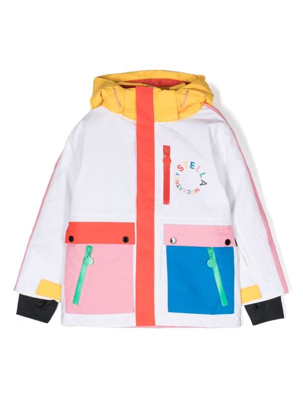 Stella McCartney Kids カラーブロック フーデッドジャケット - Farfetch