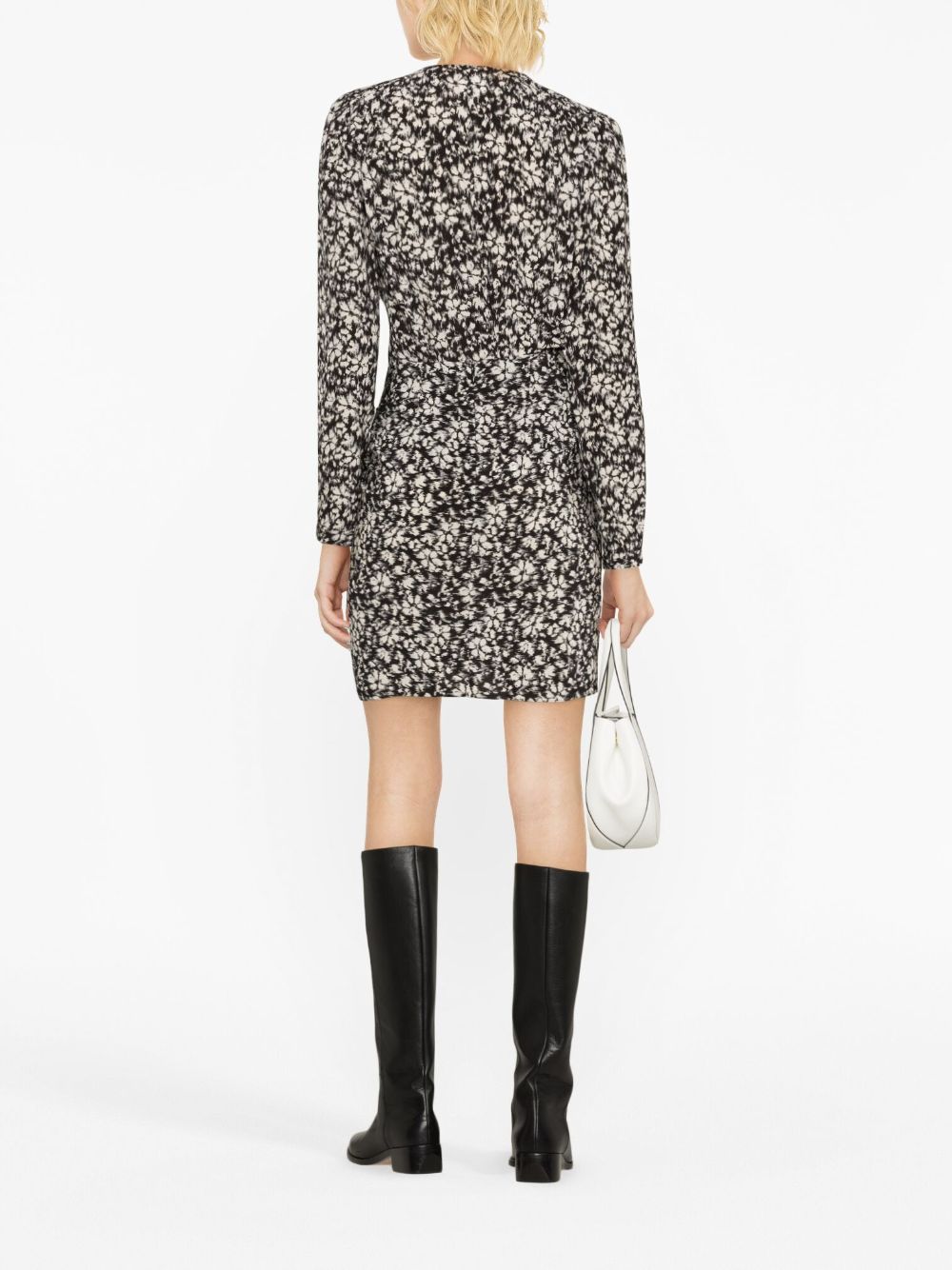 Shop Marant Etoile Floral-print Asymmetric Miniskirt In Black