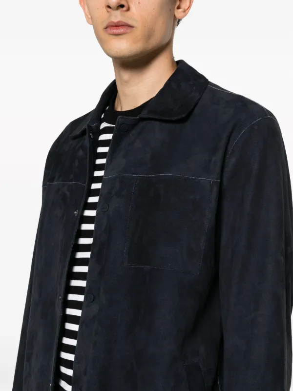 HERNO ヘルノ　スエードジャケット Herno スエード シャツジャケット | ブルー | FARFETCH JP