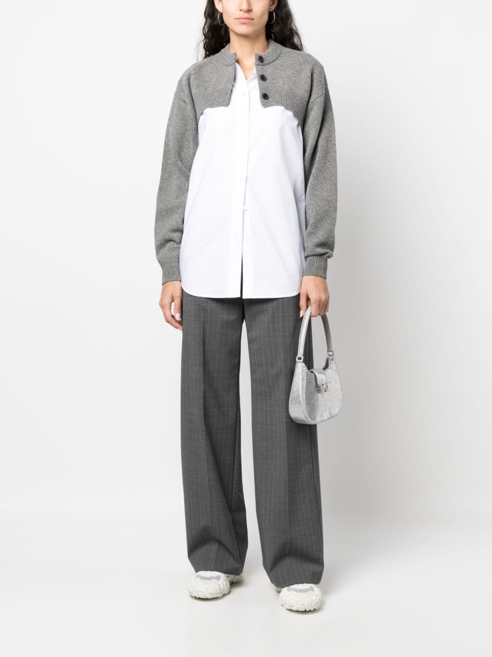Alexander Wang layered cardigan and shirt - Wit