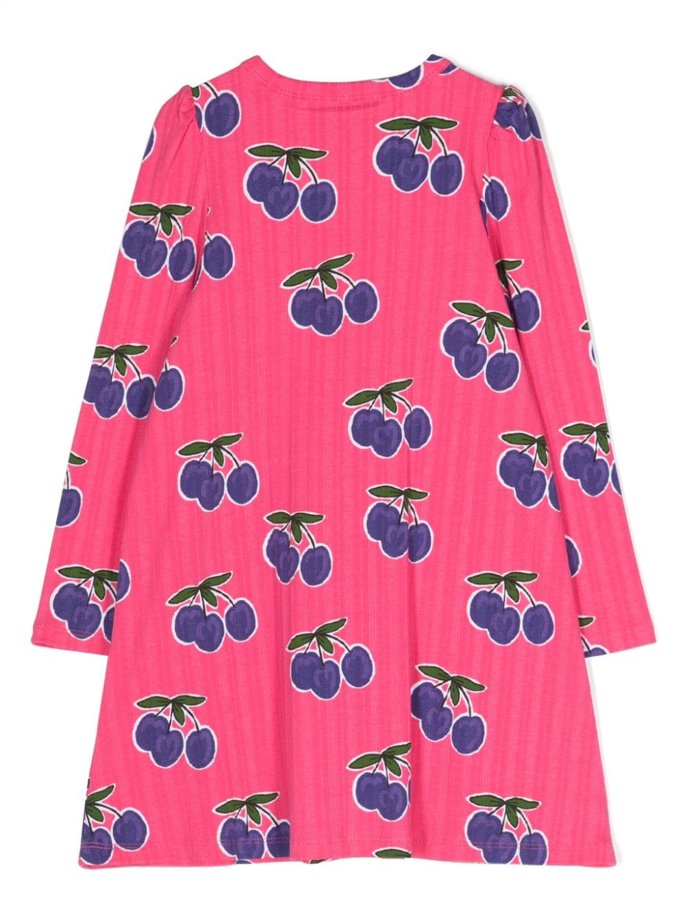 Shop Mini Rodini Fruit-print Organic-cotton Dress In Pink