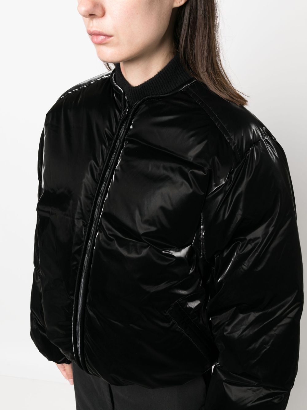 Shop Rodebjer Pillow Bomber Jacket In Black