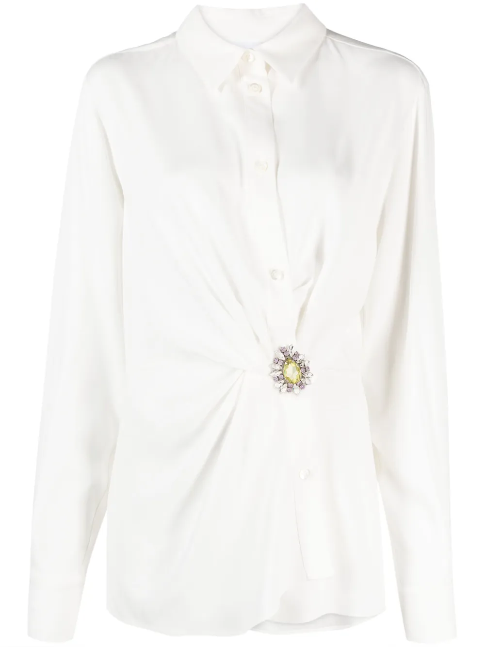 Moschino Blouse met broche detail Wit