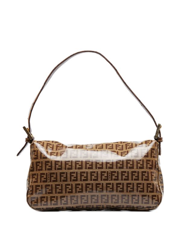 Fendi Pre-Owned Zucchino Baguette Handbag - Brown for Women