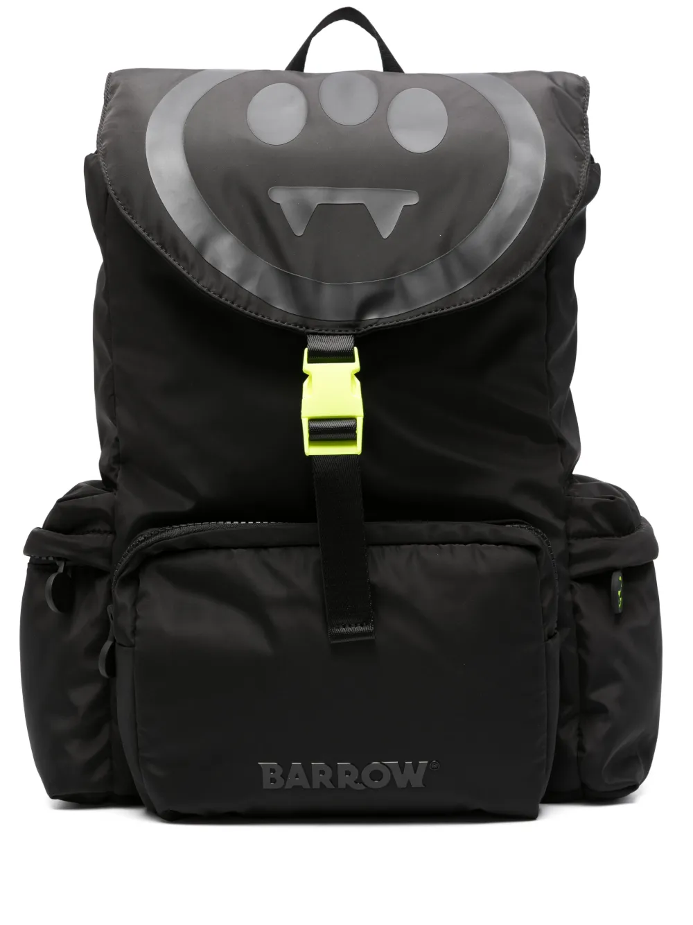 Barrow Logo-patch Buckled Backpack In Schwarz