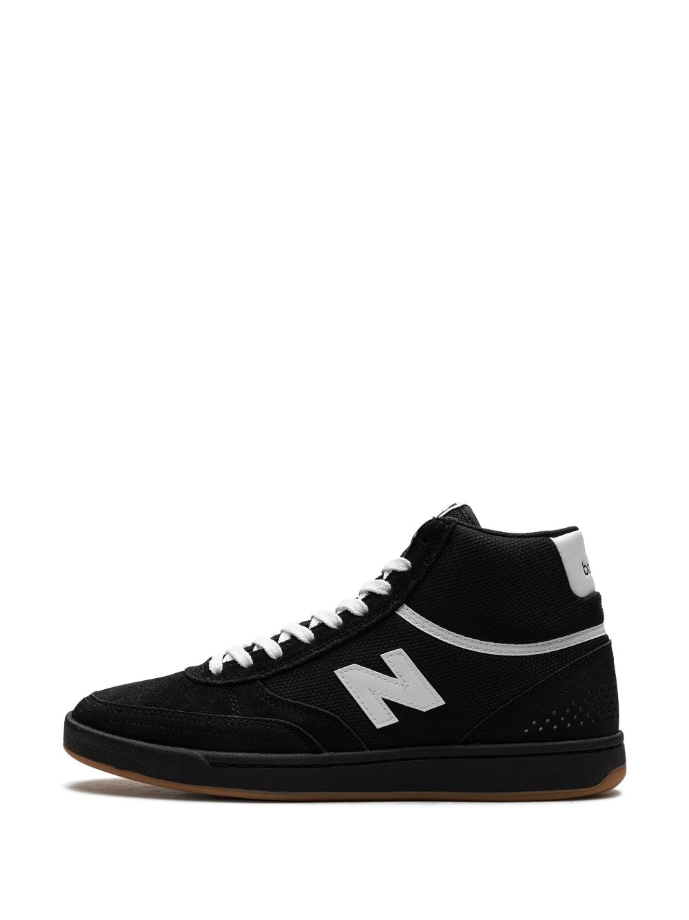 Shop New Balance Numeric 440 High "black White Gum" Sneakers