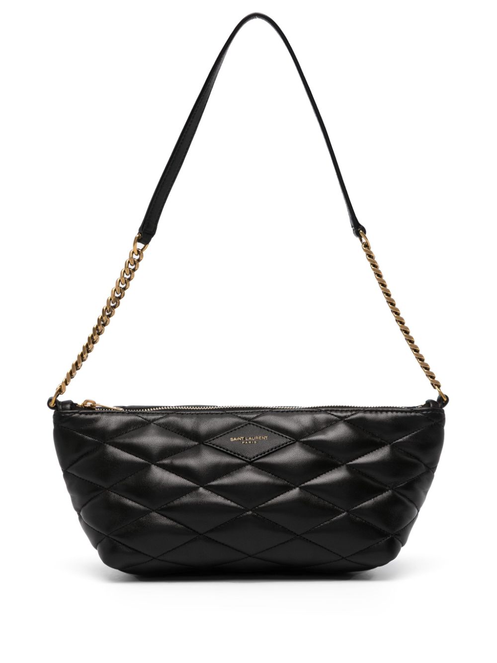 diamond-quilted leather mini bag