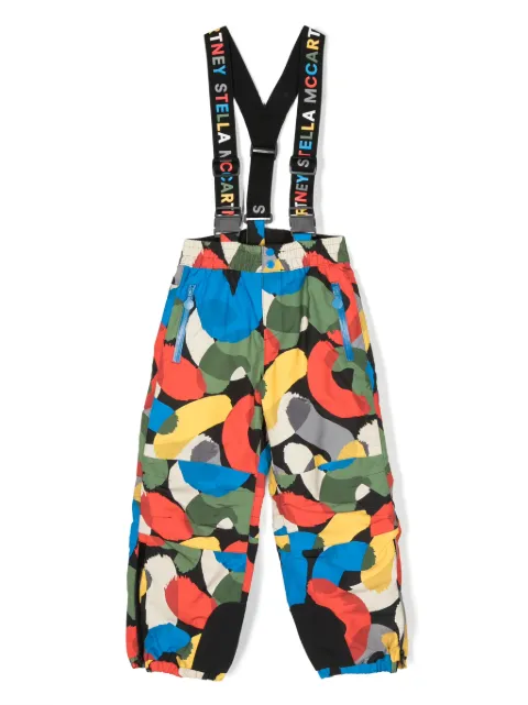 Stella McCartney Kids smudge-print ski salopettes