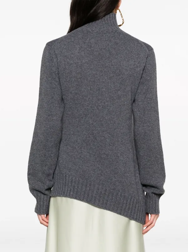 Jil Sander ワッフルニット プルオーバー | グレー | FARFETCH JP
