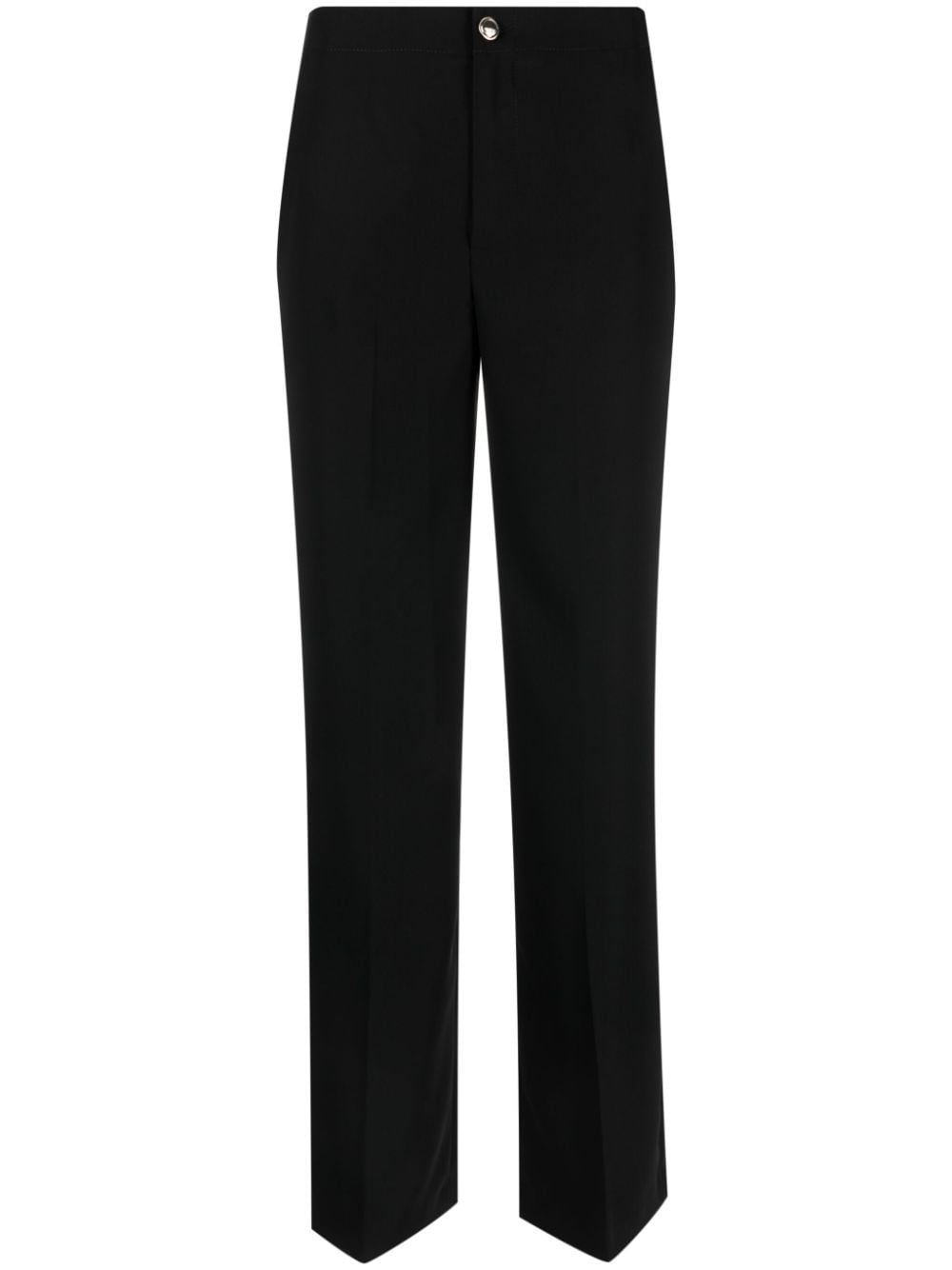 Shop Liu •jo Straight-leg High-waist Trousers In Black