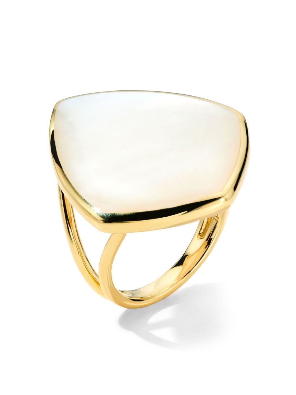 Shop Ippolita 18kt Yellow Gold Polished Rock Candy Mother-of-pearl Ring