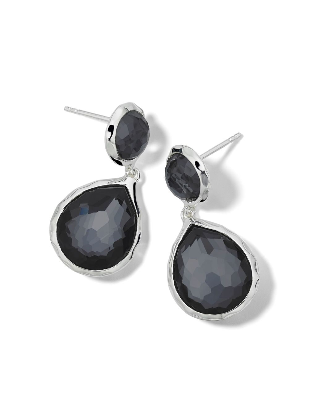 IPPOLITA sterling silver Rock Candy® Snowman hematite drop earrings - Zilver