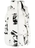 Y-3 graphic-print padded gilet - Grey