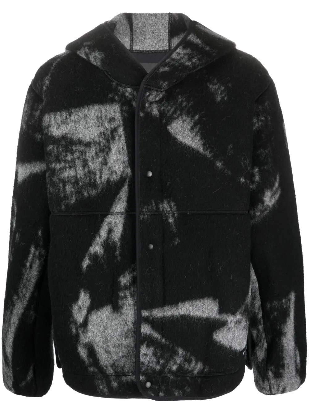 Y-3 Wool-Blend Jacquard Fleece Jacket