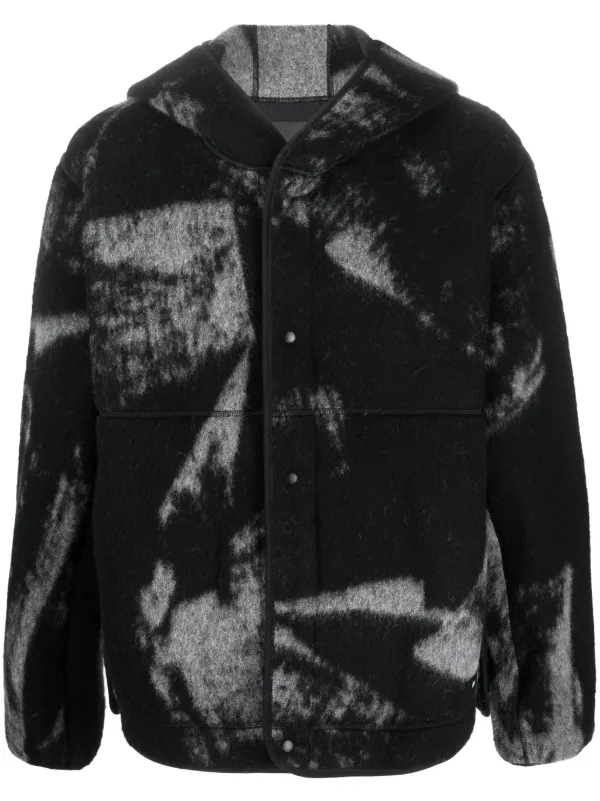 Y 3 Hooded wool blend Jacket Farfetch