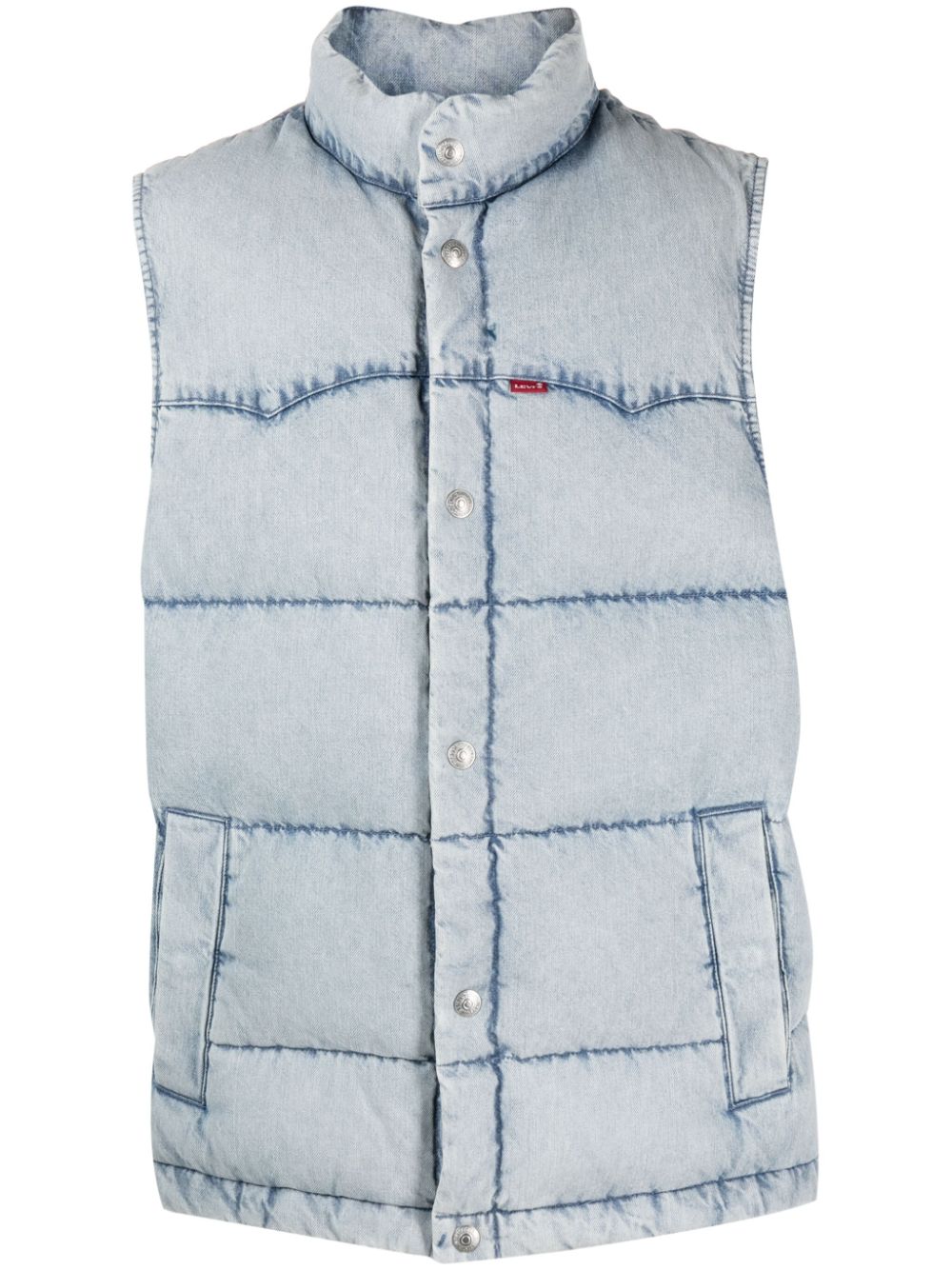 LEVI'S QUILTED PADDED DENIM GILET