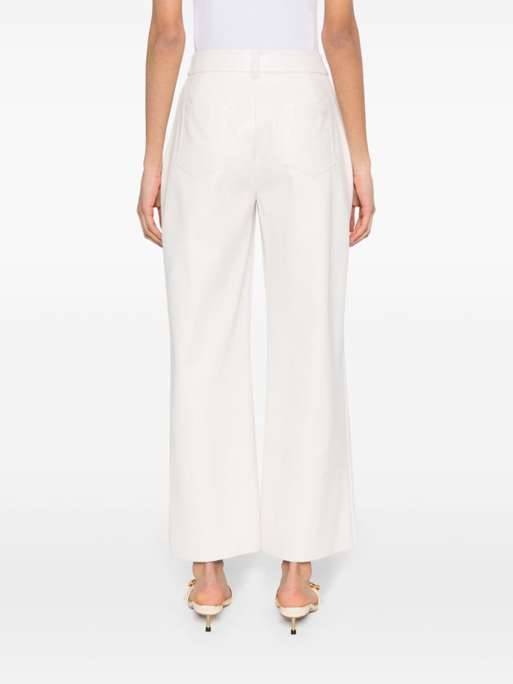 Shop Liu •jo Straight-leg Trousers In White