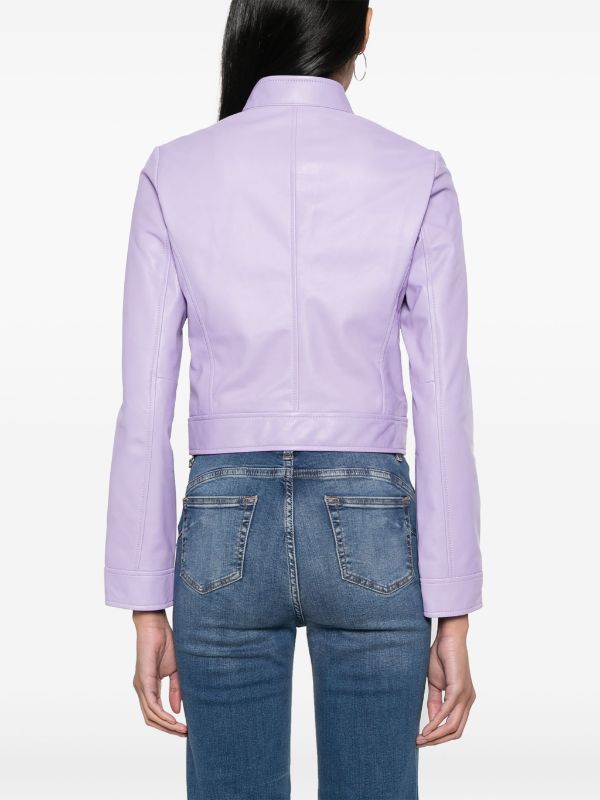 Lilac Leather Jacket